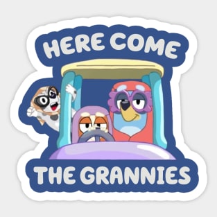 Here Come The Grannies - Bluey Sticker